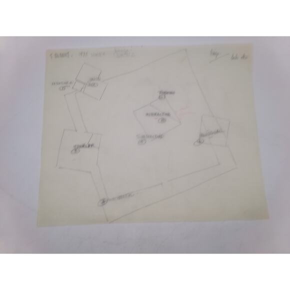 Vintage Original Art Abstract Various Scene on tracing paper - Picture 8 of 9